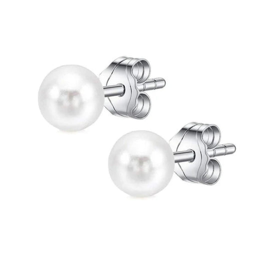 Boucles d'oreilles céramique - Puces - Couleur blanc