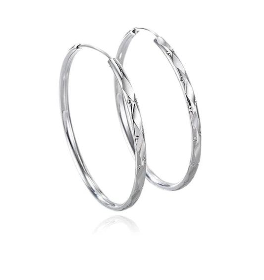 Boucles d'oreilles femme argent 925 Créoles Judith