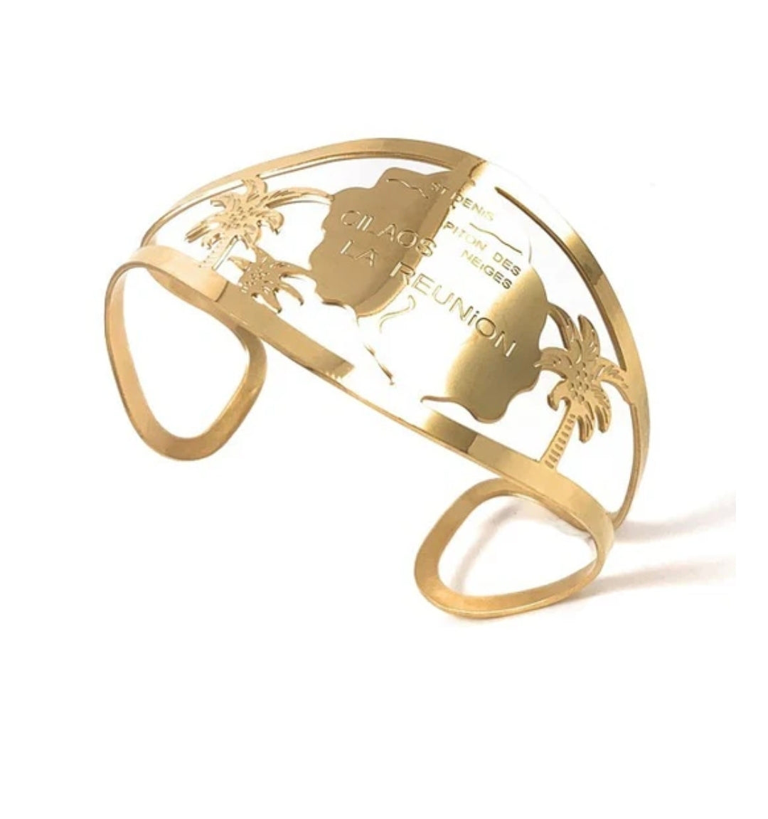 Bracelet pour femme - Acier 316 doré - La Réunion