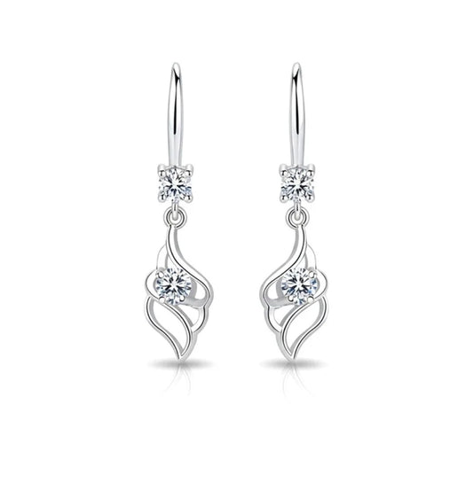 Boucles d'oreilles femme argent 925 tombante Auxane