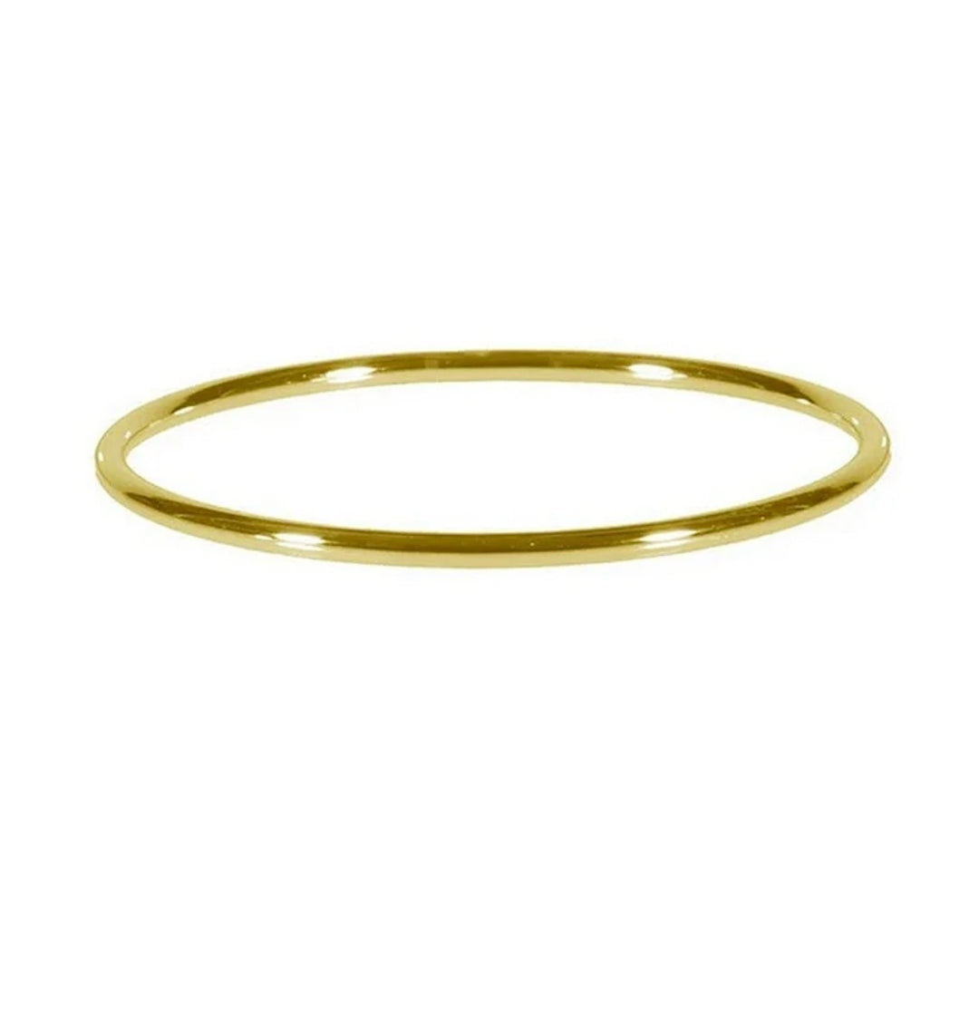 Bracelet pour femme - jonc acier doré or 18k