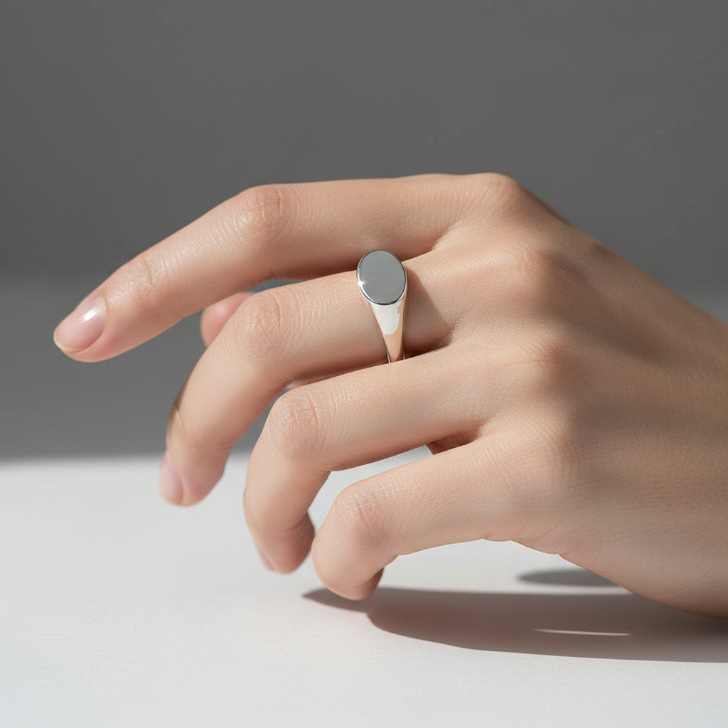 Bague femme acier inoxydable argentée ouverte