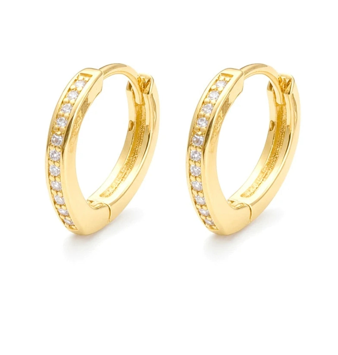 Boucles d'oreilles femme Créoles dorées à l'or fin