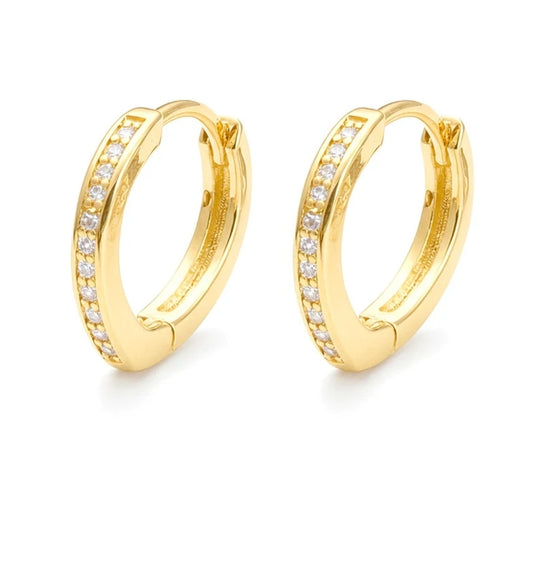 Boucles d'oreilles femme Créoles dorées à l'or fin