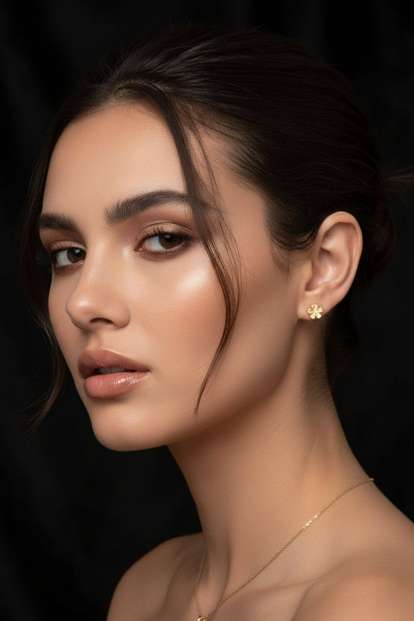 Boucles d'oreilles femme fleur