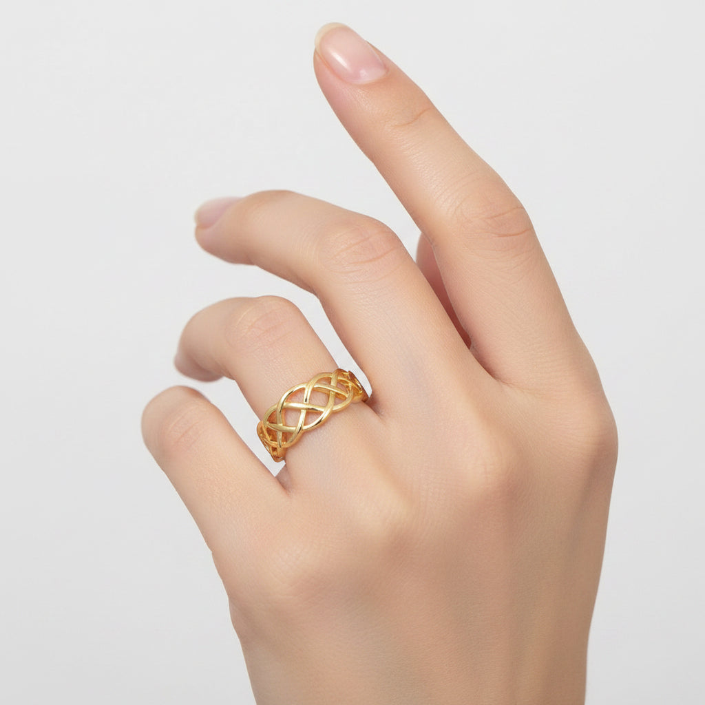 Bague femme réglable entrelacé