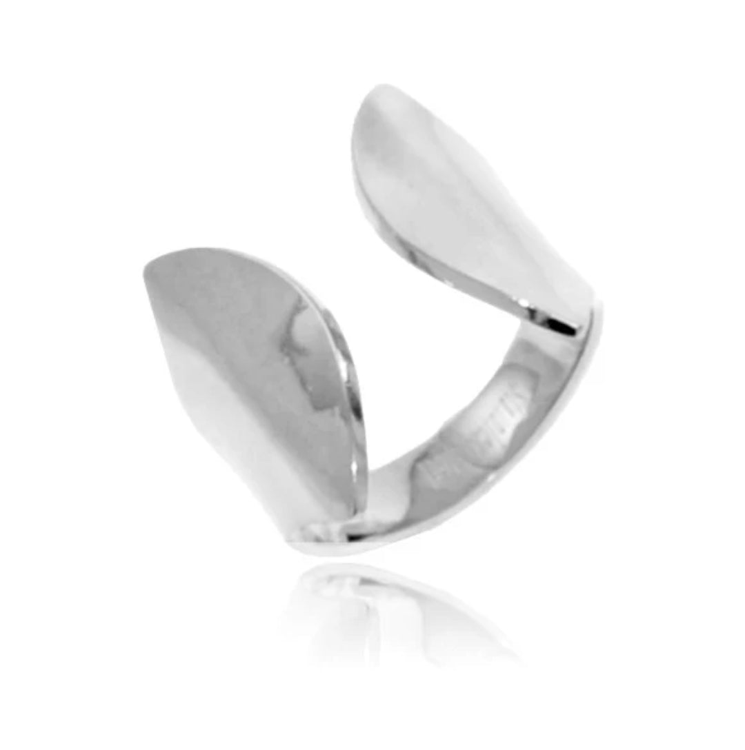 Bague femme large acier 316