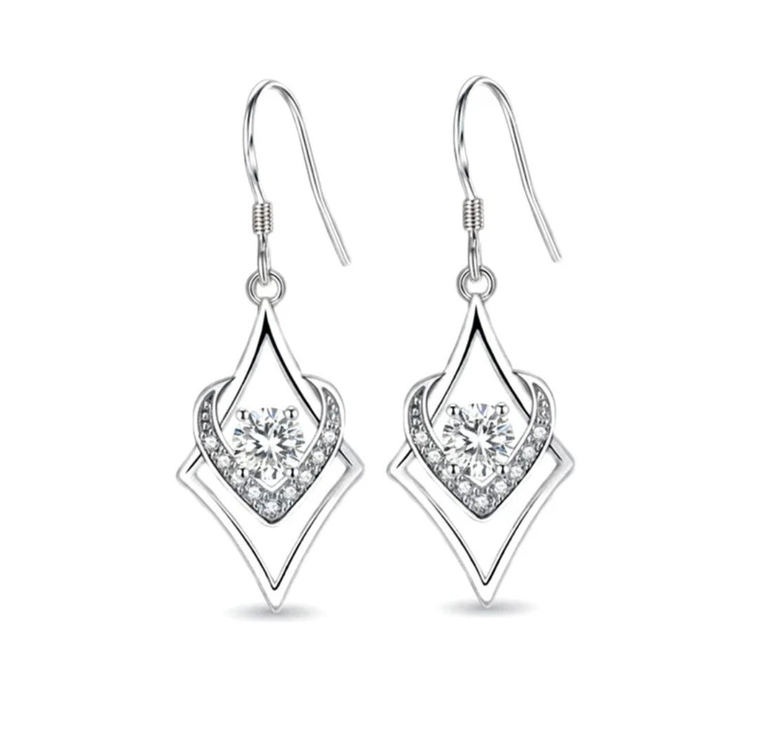 Boucles d'oreilles femme argent 925 tombante Bérénice