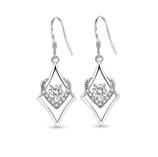Boucles d'oreilles femme argent 925 tombante Bérénice